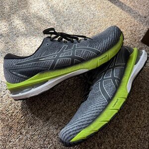 ASICS Charcoal and Lime Athletic Sneakers
